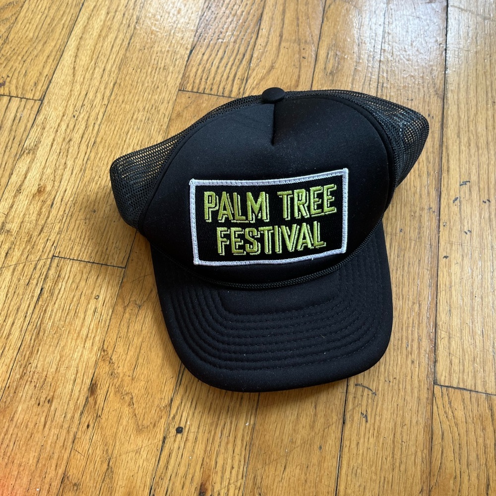 Aviator Nation Palm Tree Festival Black Trucker Hat